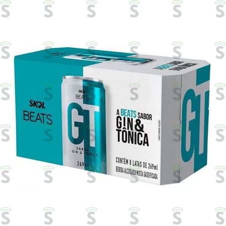  Bebida Mista Alcoólica Skol Beats Gt Gin & Tônica Lata 269ml