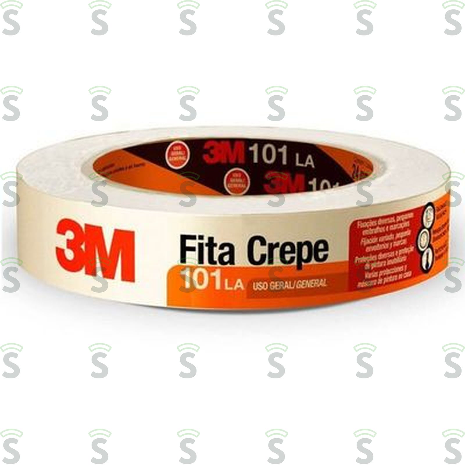 Fita Crepe 3m Tartan 18x50mm Rolo 50MT