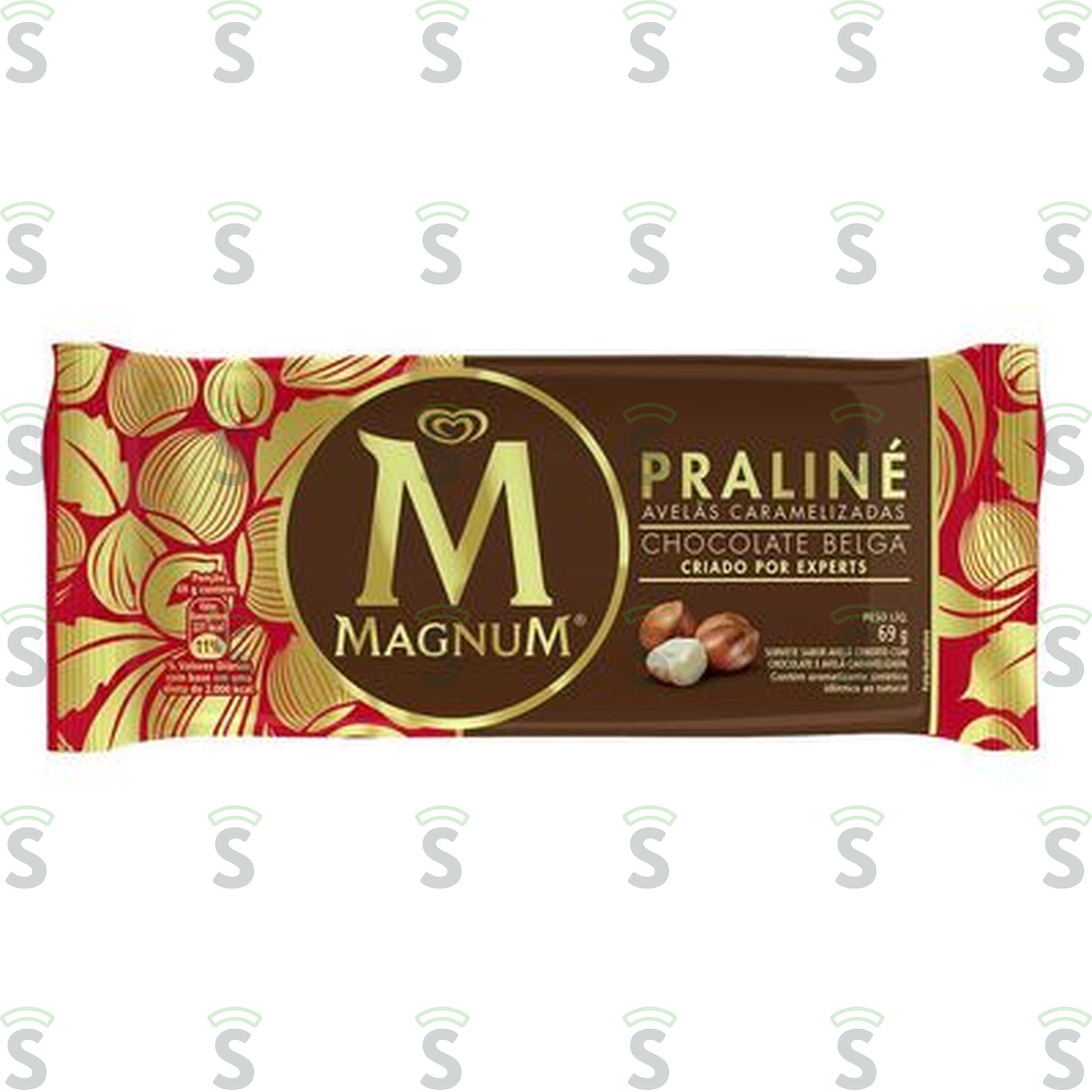 Sorvete Kibon Magnum Praliné Chocolate E Creme de Avelã 69G