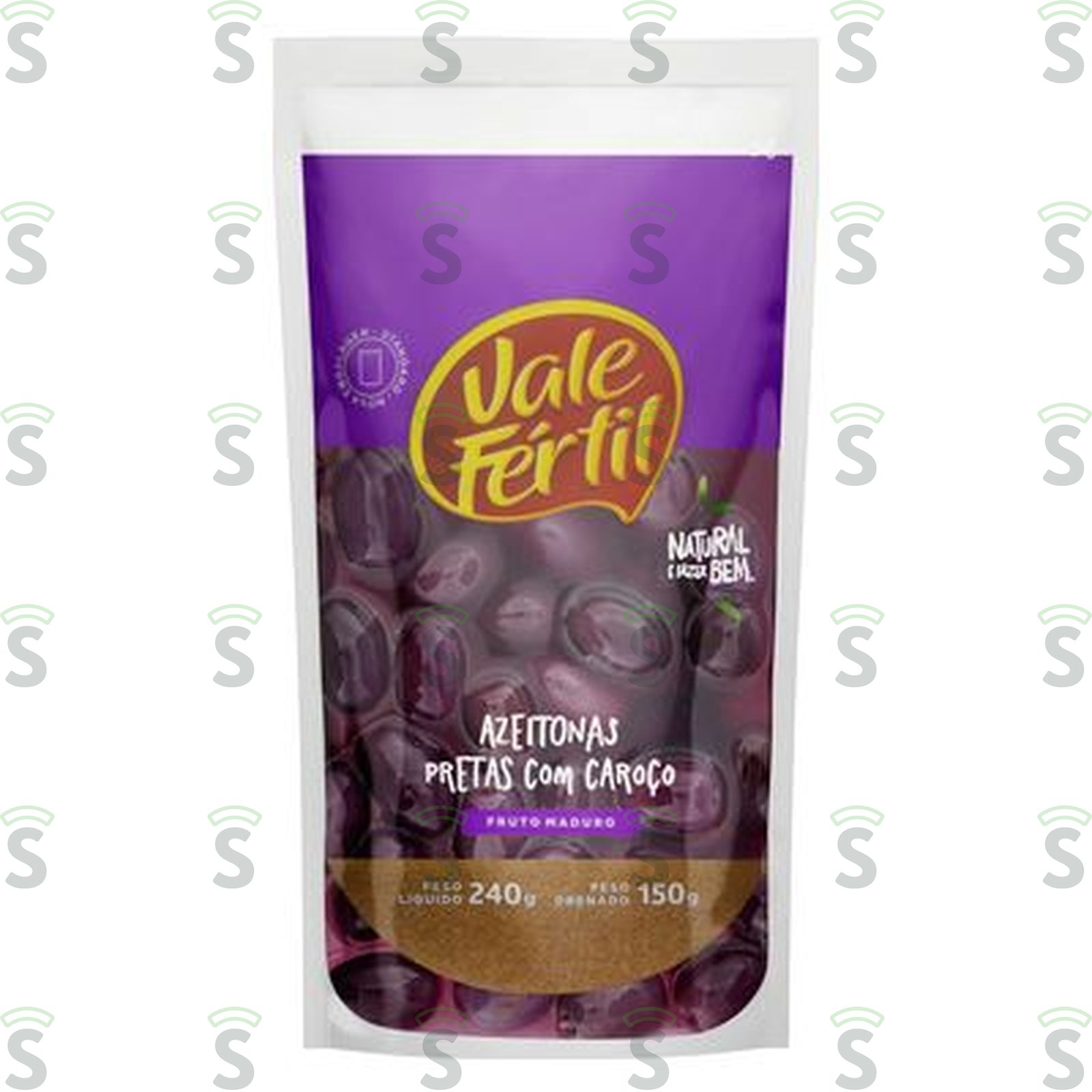 Azeitona Preta Vale Fértil com Caroço Sachê 150G