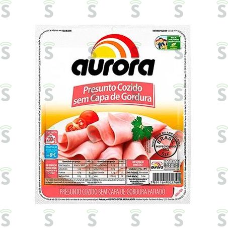  Presunto Cozido Fatiado Aurora 200g