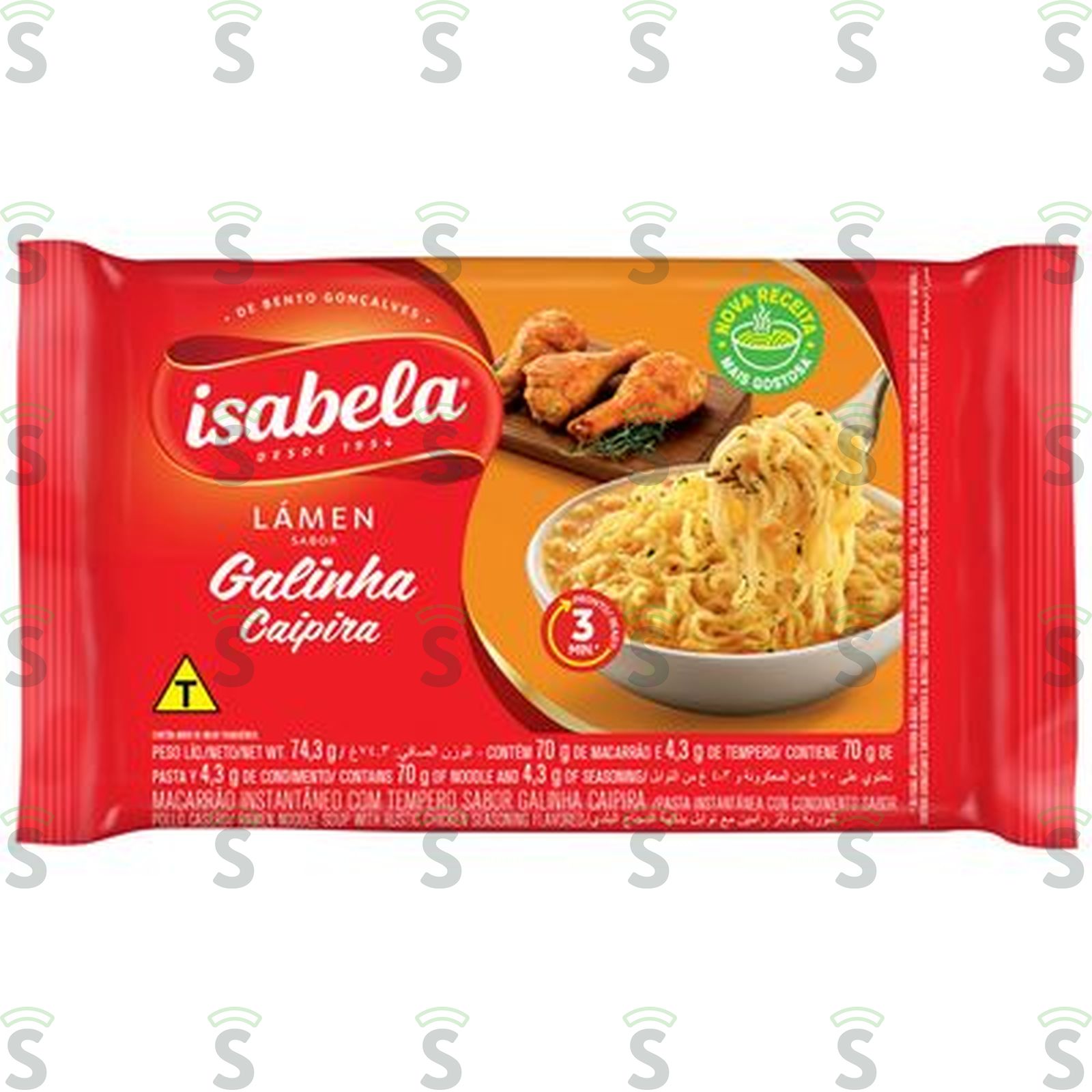 Macarrao isabela galinha caipira 743g
