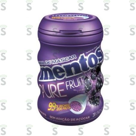  Goma de Mascar Mentos Pure Fresh Uva 56g