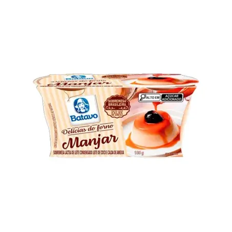 Sobremesa Láctea Batavo Manjar Caixa com 2un - 180gr