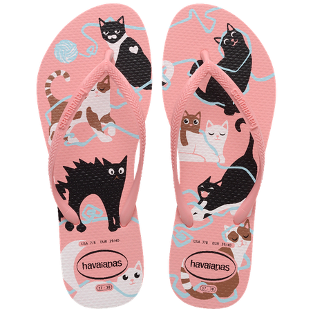 SANDÁLIAS HAVAIANAS SLIM PETS MANGA ROSA 41/42 