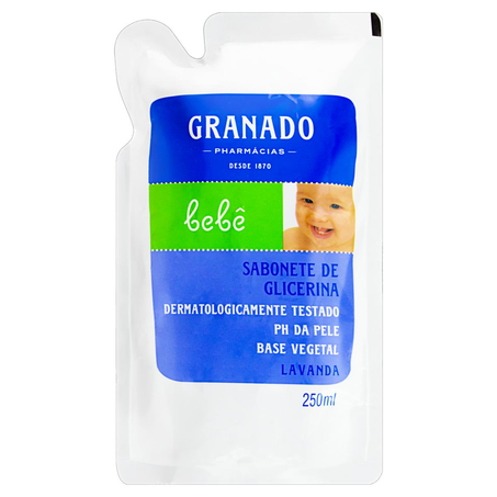 Sabonete Granado 250ml - Bebê - Lavanda - Refil - Sachê