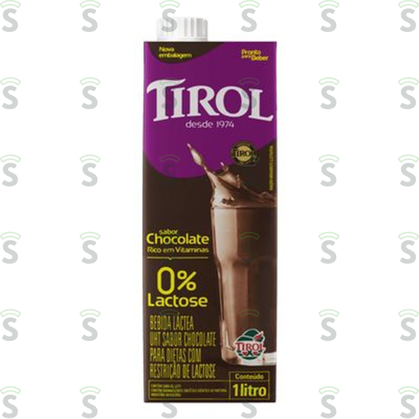 Bebida Láctea UHT Tirol Chocolate Zero Lactose Caixa com Tampa 1lt