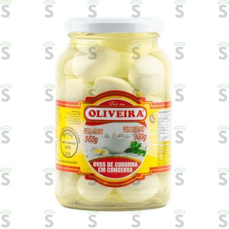  Ovos de Codorna Em Conserva Oliveira Pote de Vidro 300gr