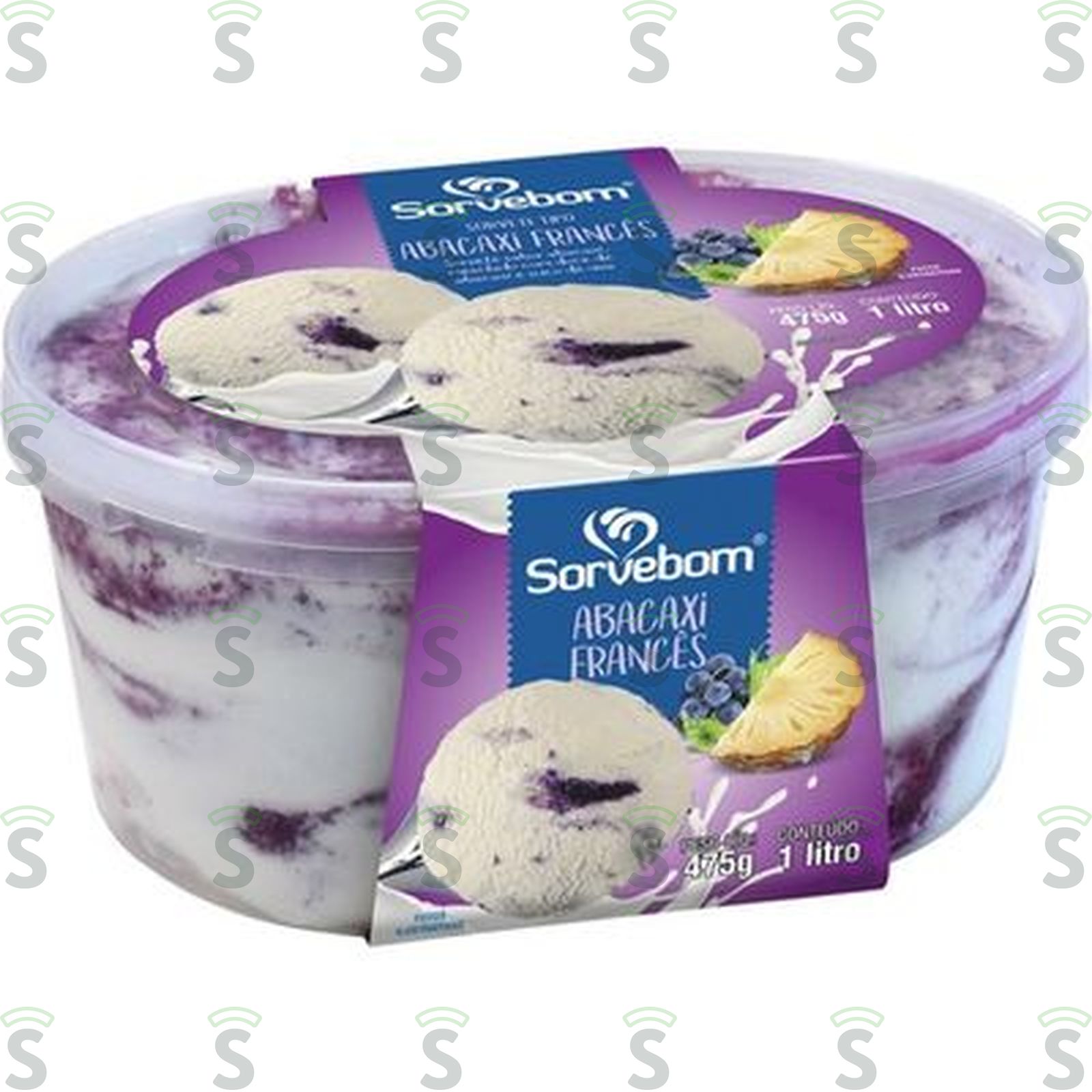 Sorvebom-sorvete 1lt abacaxi frances