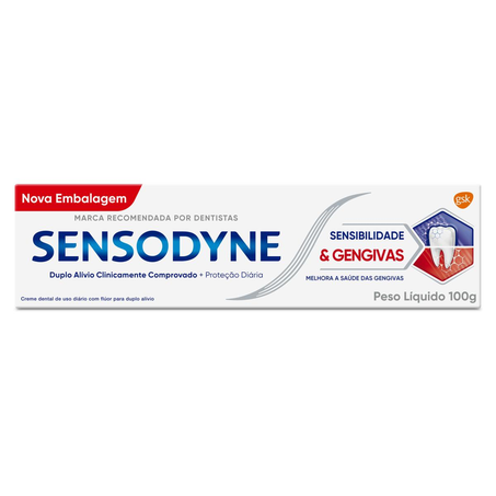 Creme Dental Sensodyne 100g - Sensibilidade e Gengivas
