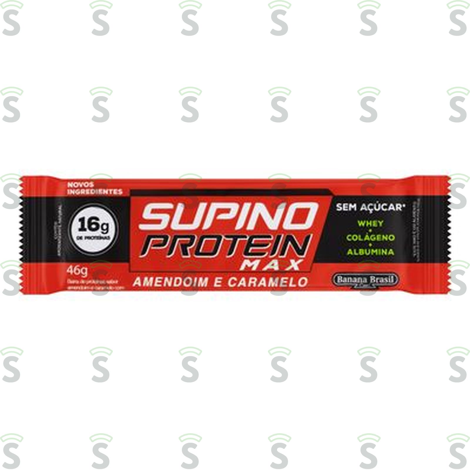 Barra de Cereal Supino Protein Max Castanhas Caramelo Embalagem 46G