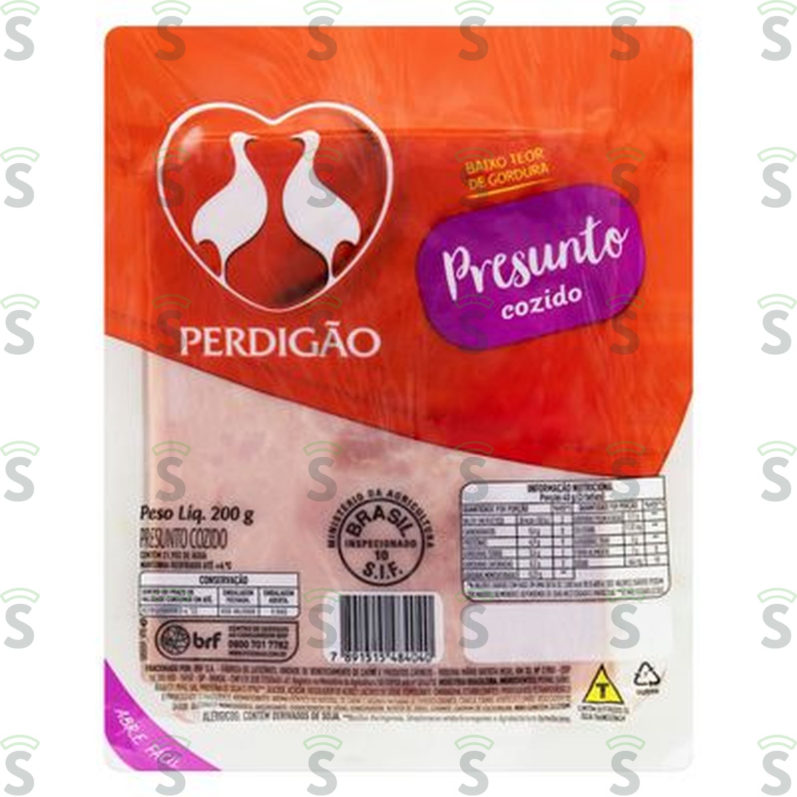 Presunto Perdigão Cozido Fatiado 200G
