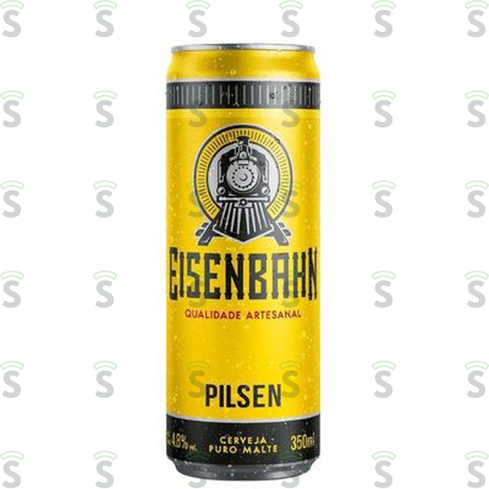 Cerveja Pilsen Eisenbahn Puro Malte Lata 350ml - Pacote com 12un - 4.2lt