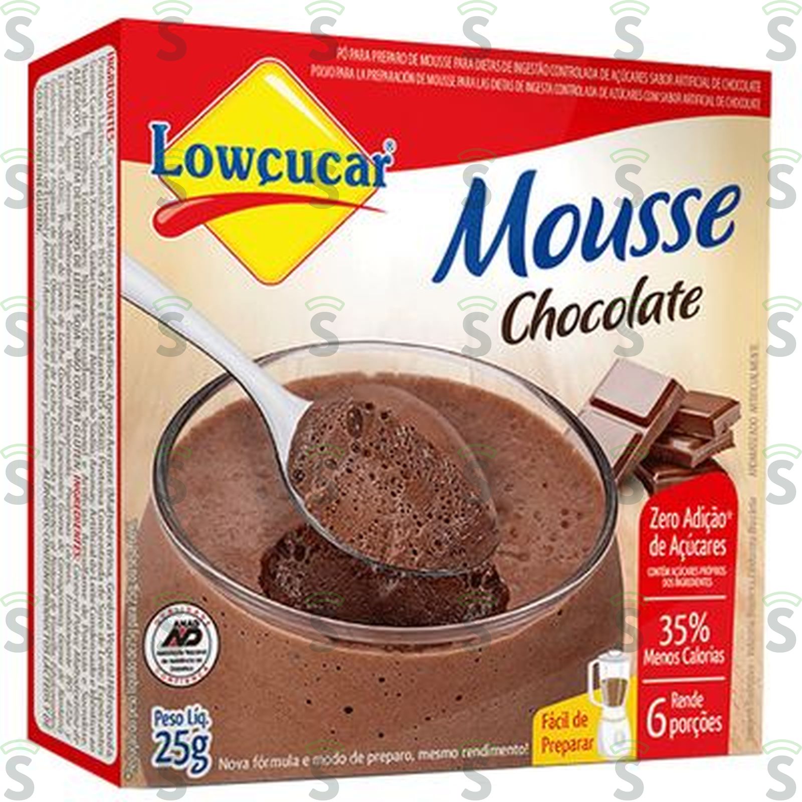 Mousse em Pó Lowcucar Zero Chocolate Caixa 75G