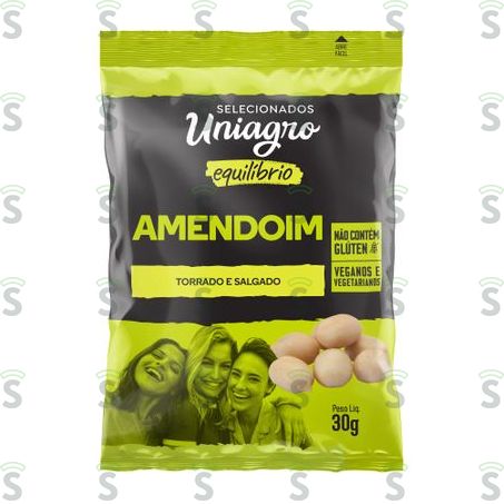  Amendoim Uniagro Torrado Salg 30g