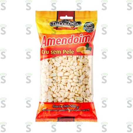  Dacolonia-amendoim Cru Sem Pele 500g