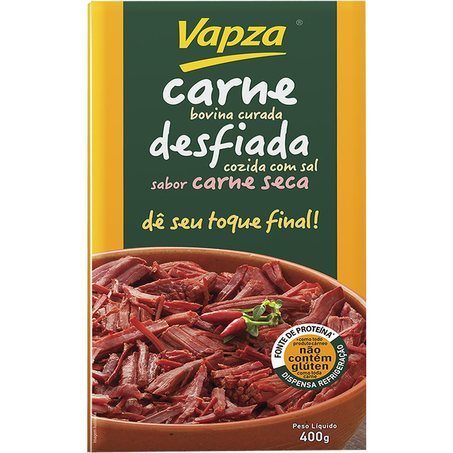 Carne-seca Vapza 400g - Cozida - Desfiada
