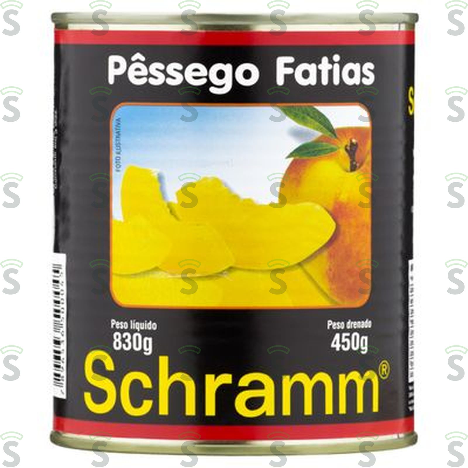 Pêssego em Calda Fatias Schramm Lata 830gr