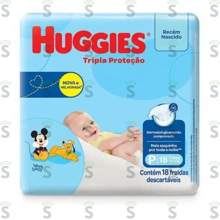  Huggies-fralda Tripla Protecao Rn p C/18