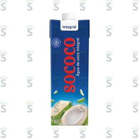  Água de Coco Sococo Integral Caixa Com Tampa 1lt
