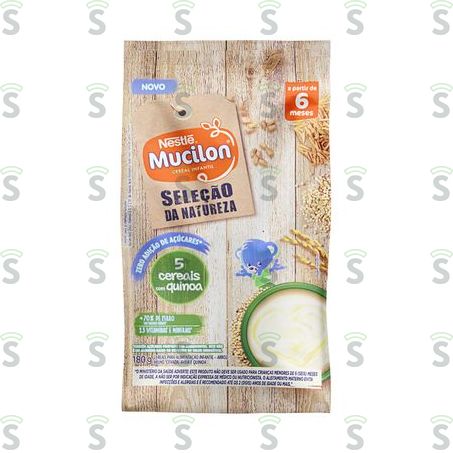  Cereal Infantil Mucilon Seleção da Natureza 5 Cereais Com Quinoa 180g