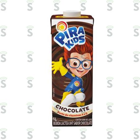  Bebida Láctea Uht Piracanjuba Pira Kids Sabor Chocolate Caixa 1lt