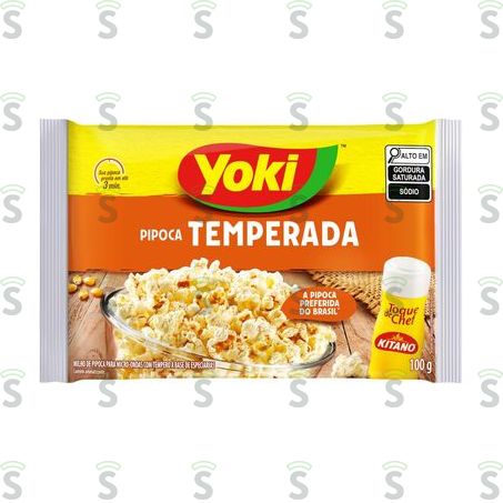  Pipoca de Microondas Yoki Popcorn Temperada Com Toque de Chef Kitano 100g