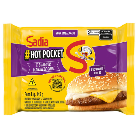 Hot Pocket Sadia 145g - Maionese Gril - Sabores