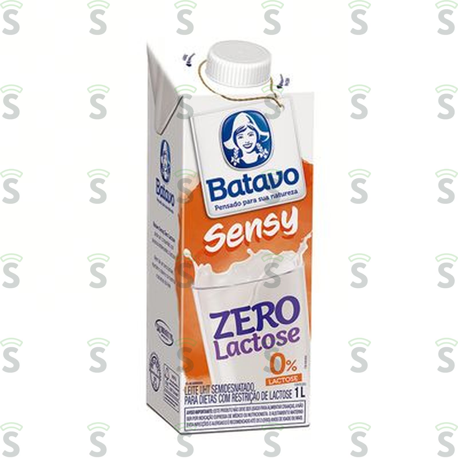 Leite UHT Semidesnatado Batavo  Zero Lactose Sensy Caixa com Tampa 1lt