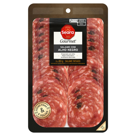 Salame Seara 80g - Fatiado - Com Alho Negro