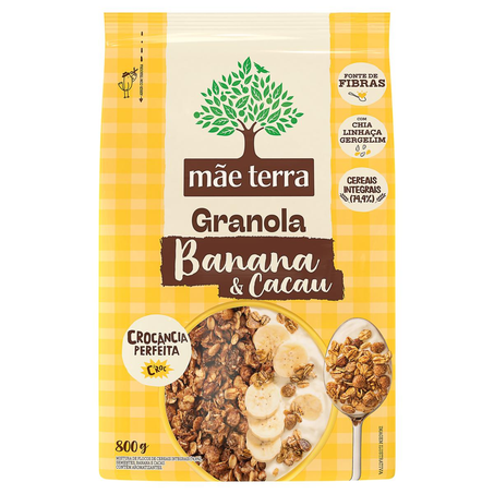 Granola Mãe Terra 800g - Integral - Banana e Cacau