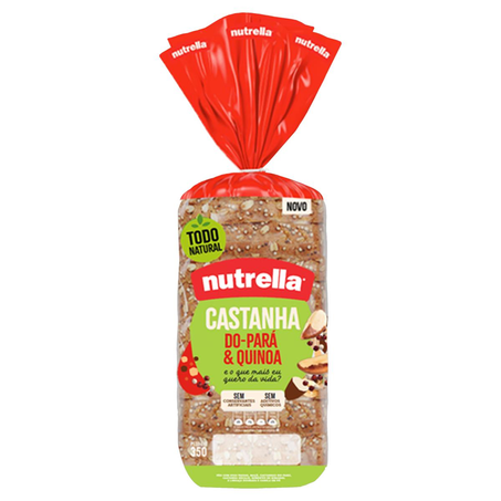 Pão Nutrella 350g - Castanha-do-pará e Quinoa