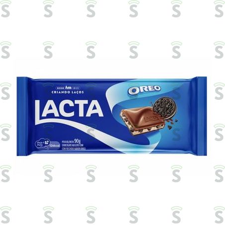  Chocolate Ao Leite Recheio Oreo Lacta Pacote 90g