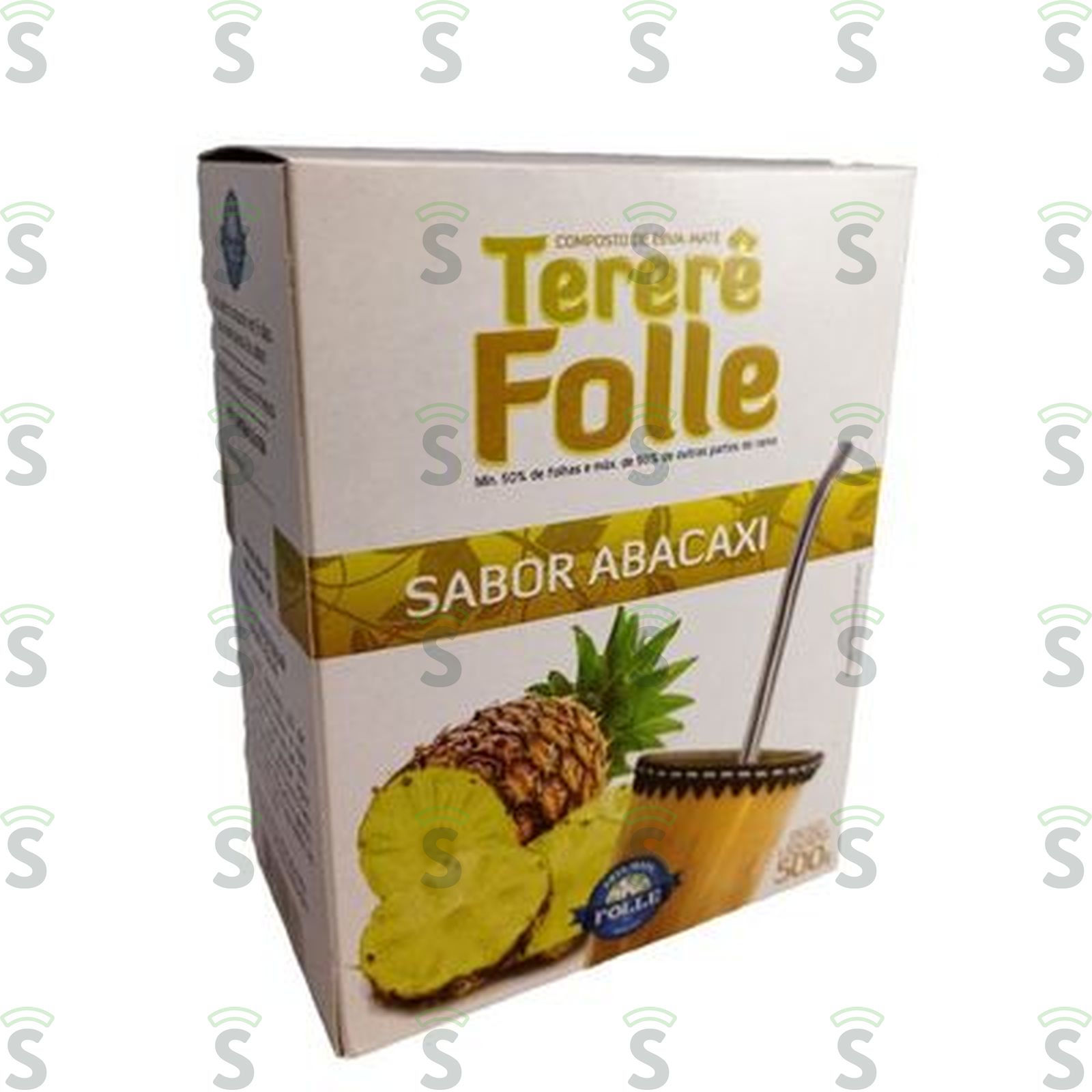 Erva Mate Tererê Folle Sabor Abacaxi Caixa 500gr