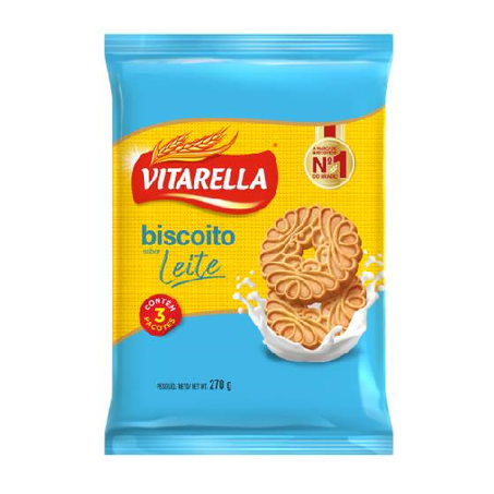 Biscoito Amanteigado Vitarella Leite 270g