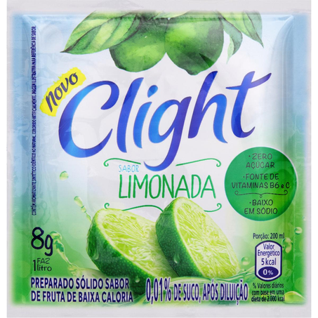 Refresco em Pó Clight 8g - Zero - Limonada