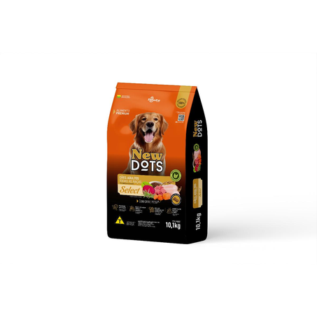 Ração New Dots 10,1kg - Adulto - Select - Carne