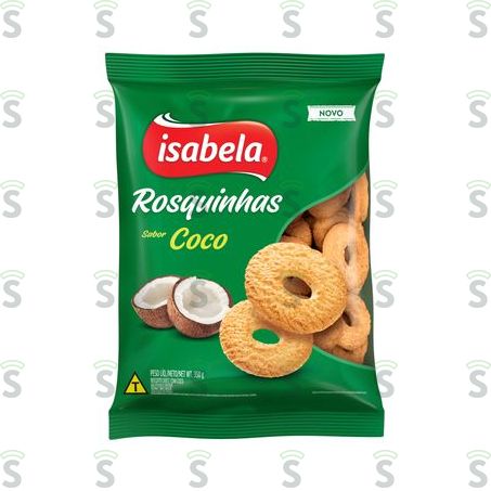  Biscoito Rosquinha Coco Isabela Pacote 350g