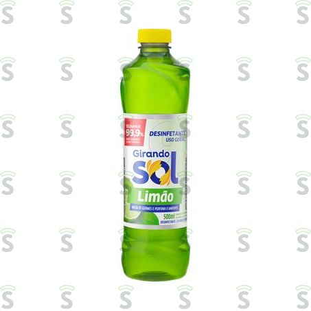  Desinfetante Girando Sol Limão Embalagem 500ml
