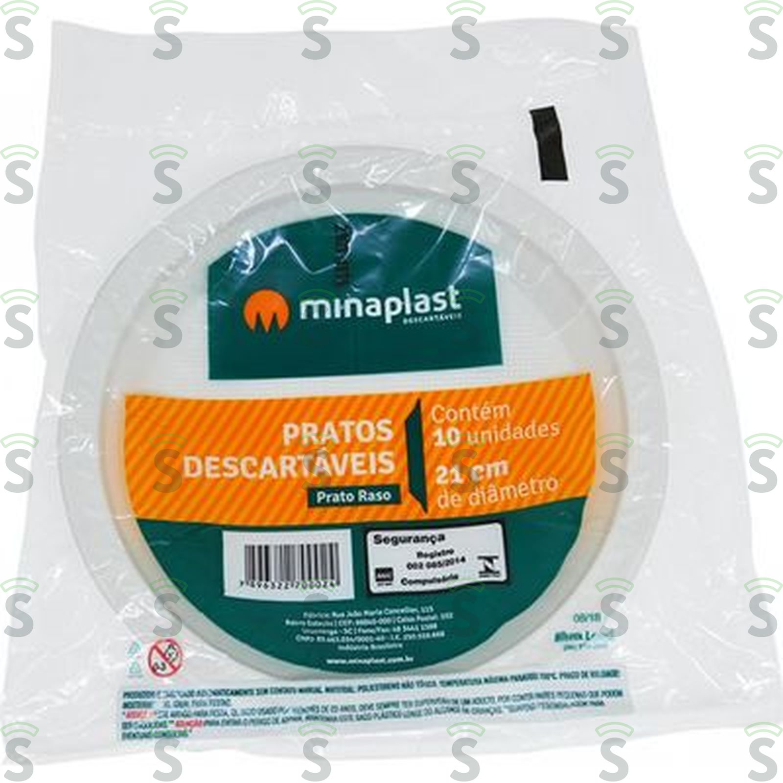 Minaplast-pratos descartaveis 21cm c/10
