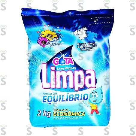  Sabão Em Pó Gota Limpa Equilíbrio Sachê 2kg