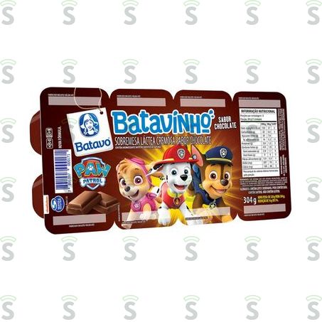  Sobremesa Cremosa Batavo Batavinho Chocolate Embalagem 360g