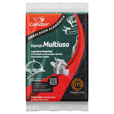 Esponja Multiuso Condor Com 4 Unidades