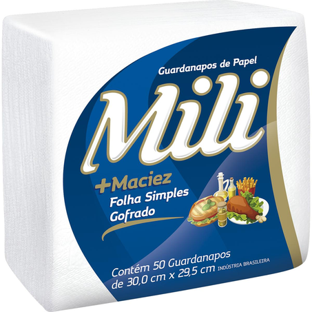 Guardanapo Mili Tam. 30cmx29,5cm - Com 50 Guardanapos