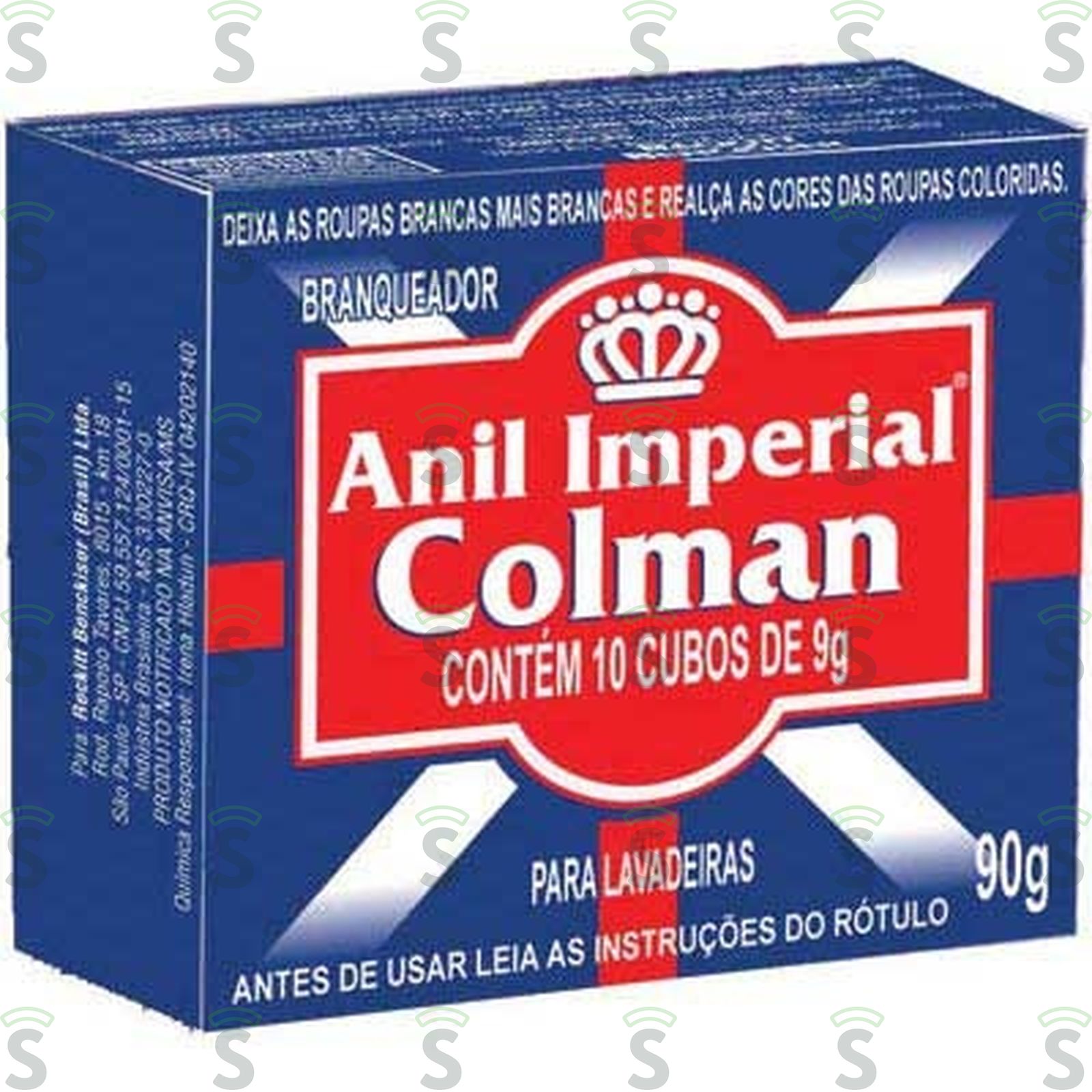 Branqueador Cubos para Lavadeiras Anil Colman Colman  Caixa 90gr