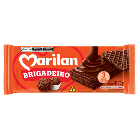 Biscoito Wafer Marilan 70g - Brigadeiro