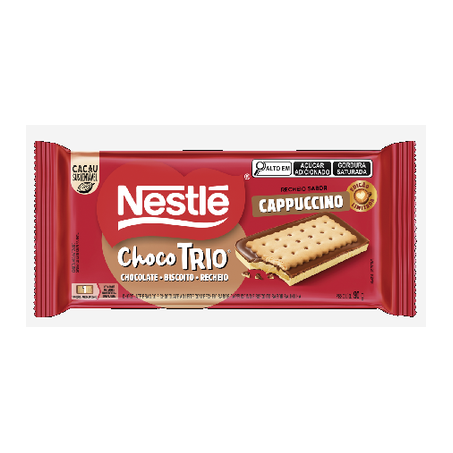 Biscoito Choco Trio Nestle Cappuccino 90g