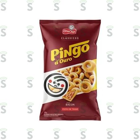  Salgadinho de Trigo Bacon Elma Chips Pingo D'ouro Clássicos Pacote 120g