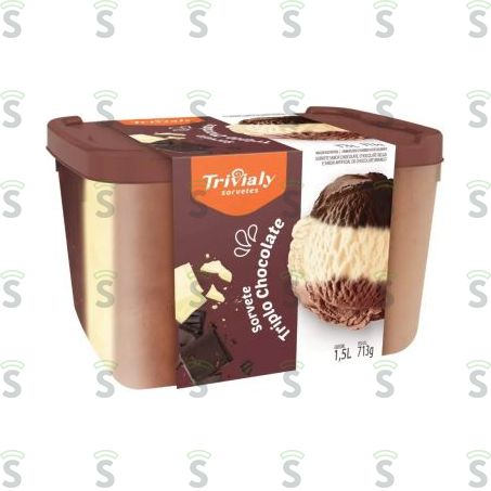  Sorvete Trivialy Triplo Chocolate
