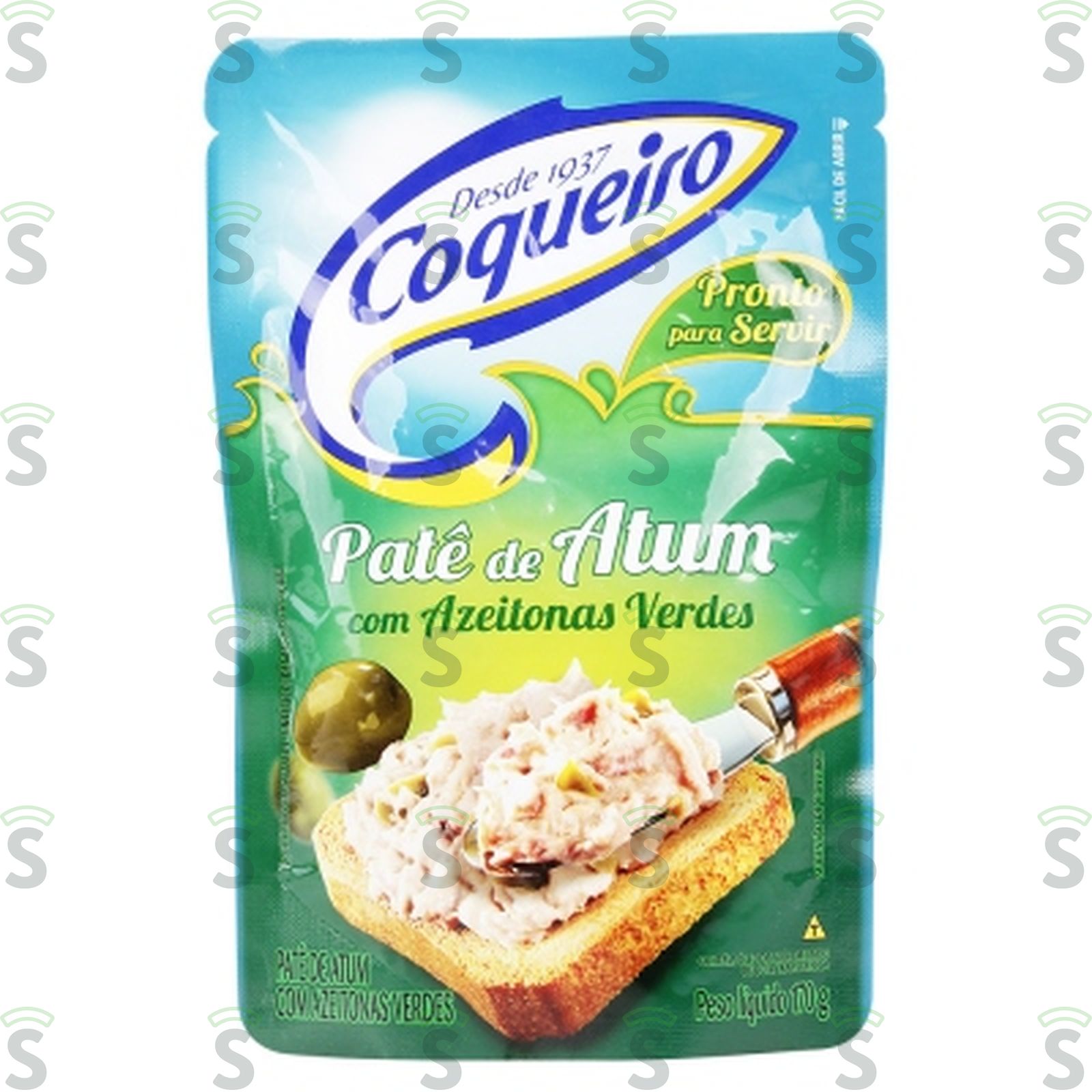 Patê de Atum Coqueiro com Azeitonas Verdes Sachê 170G
